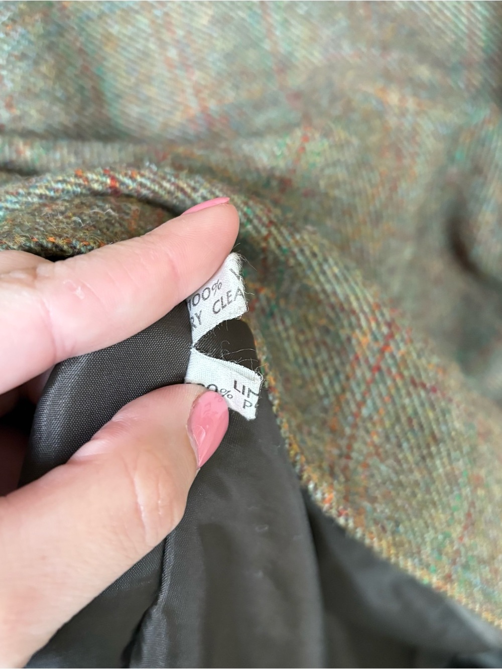 Holland & Holland Wool Tweed Full Zip Field Coat Hunting English Classic Mens S - Picture 5 of 6